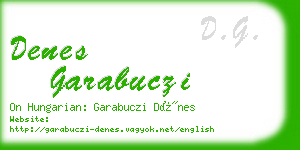 denes garabuczi business card